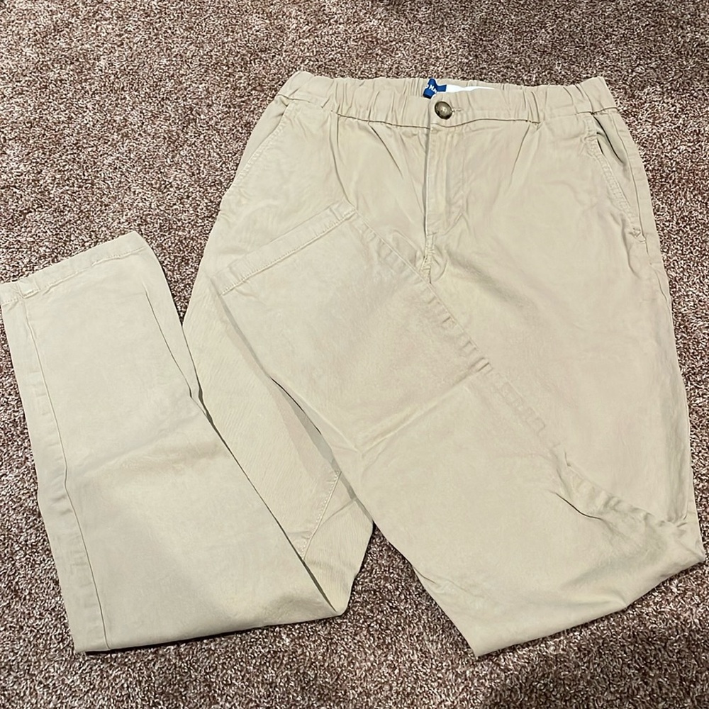 Slim Pull-On Tan Chino Pants